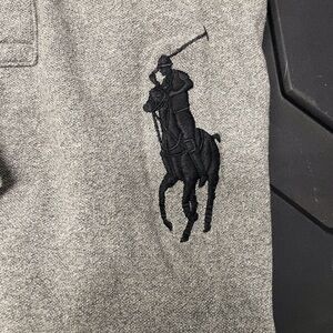 Ralph Lauren Gray Polo with Black Logo